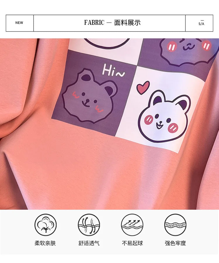 170kg plus size Damen büste Herbst Winter lose Rundhals ausschnitt Bär Sweatshirt Langarm lässig Top 6xl 7xl 8xl 9xl 10xl 11xl.