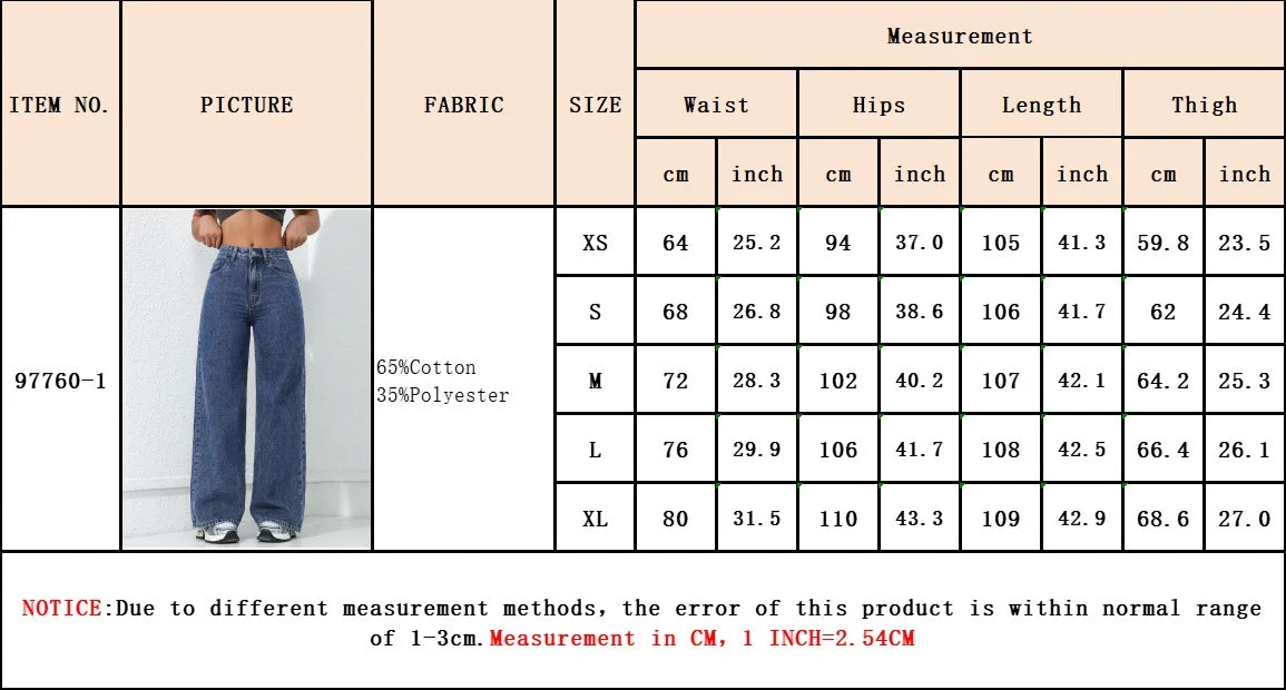 Retro Loose Wide Leg Jeans Fashion Women Solid Straight Wash High Elastic Waist Denim Pants Casual Streetwear Pocket Trousers.
