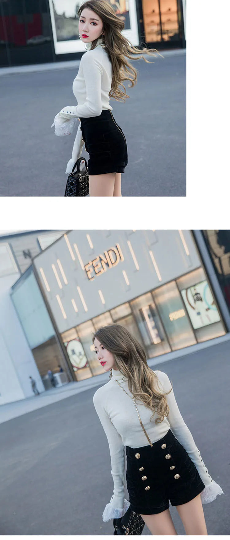 Autumn Winter High Waist Velvet Wide Leg Shorts Women Chic Double Breasted Short Pants Fashion Sexy Bottoms Casual Ropa Mujer.