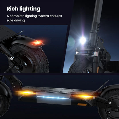 iScooter W9 Electric Scooter For Adults 1000W Motor 54.6V14Ah Battery 10  Inch Off Road Pneumatic Tires Foldable  E-scooter.