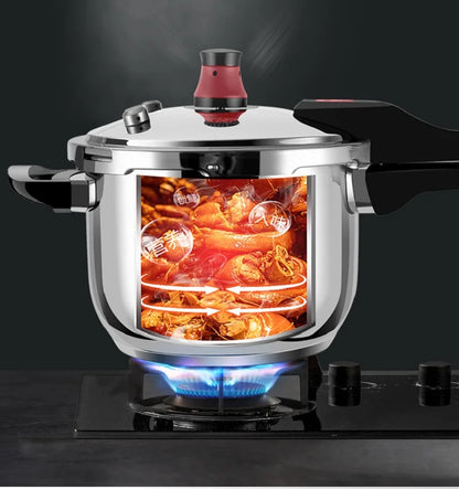 4L/5L/6L 304 Stainless Steel Pressure Cooker Thickened Household Gas Induction Cooking Universal Explosion-proof Pressure Cooker.