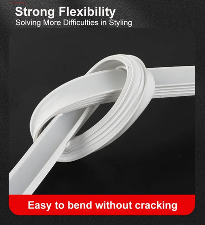 1M-10M Embedded LED Neon Rope Tube Black White Soft Recessed Silicone Diffuser Channel For 5050 COB Flexible Ribbon Strip Light.