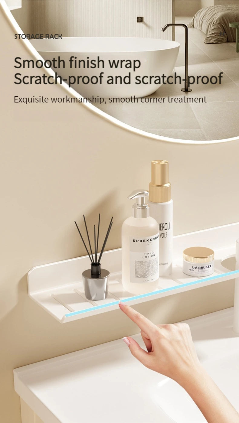 Badezimmerregal, Badezimmerregal, Toilettenlagerregal, Toilette, Küchenraum, Aluminium, zum Aufhängen an der Wand, stanzfreies Regal