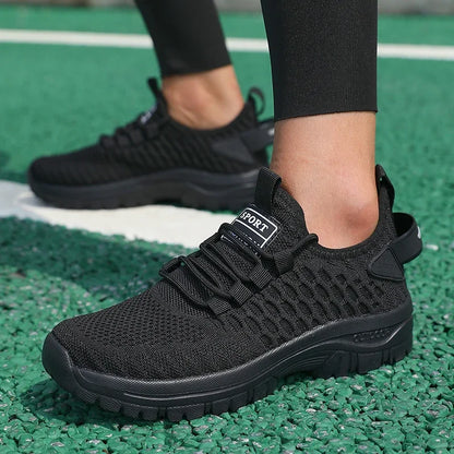 Fashion Men's Sneakers Trendy Breathable 2025 Comfortable Soft Running Shoe New High - Quality Knit Upper Lace Up Tenis Feminino.