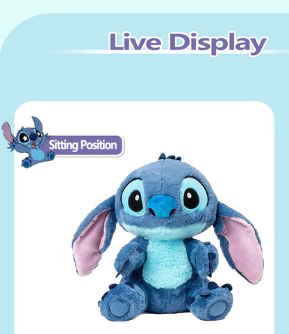 Genuine Disney Kawaii Stitch Stuffed Toys Cartoon&Cute Lilo&Stitch Plush Dolls Throw Pillow BirthdayGift For Kids Boy Girlfriend.