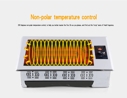 U-shaped electric oven Korean household non stick electric oven smokeless barbecue plate iron plate barbecue pot.