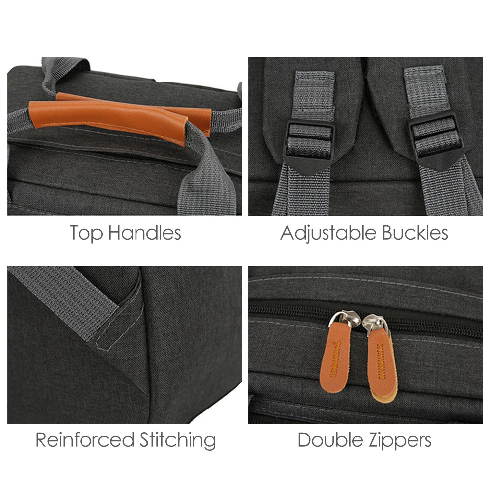 3pcs Backpack Set Women Men Laptop Backpack Shoulder Bag Small Pocket for Travel School Business Work College Fit Up to 14.5inch.