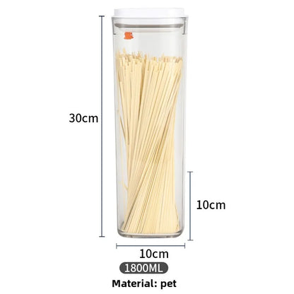 Square press storage tank sealed tank kitchen grains plastic candy jar fruit powder box transparent storage tank