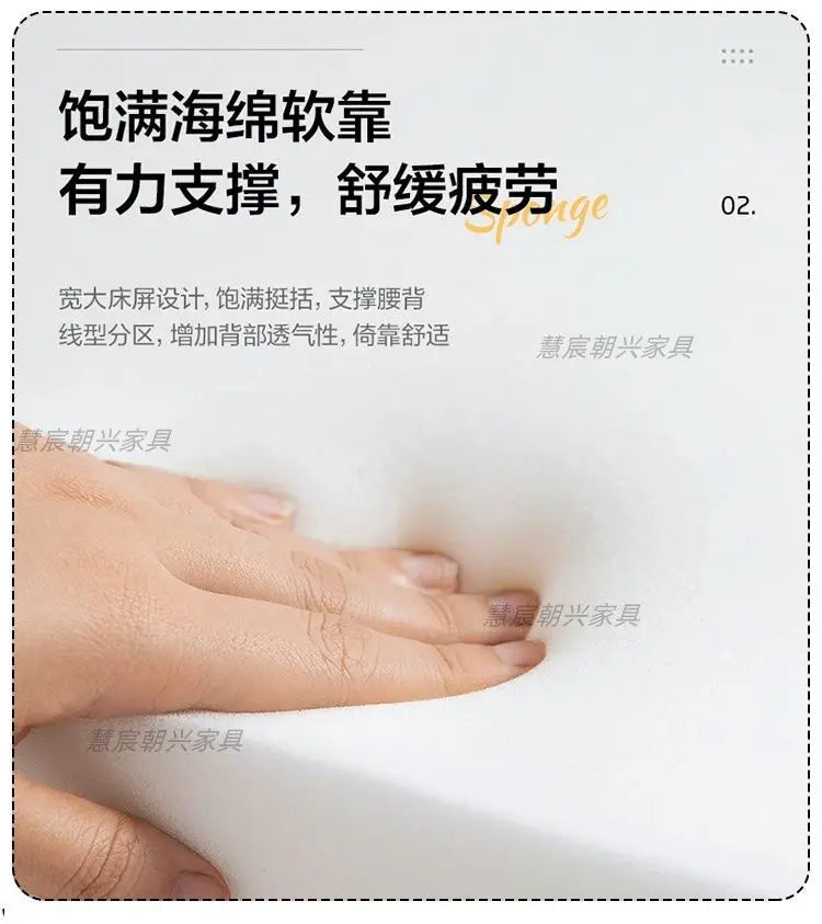 Kopfteil-Aufbewahrungsbetten, gepolstert, minimalistische Doppelbett-Schlafbetten, luxuriös, einzigartig, Muebles Para Dormitorio, Möbelzubehör