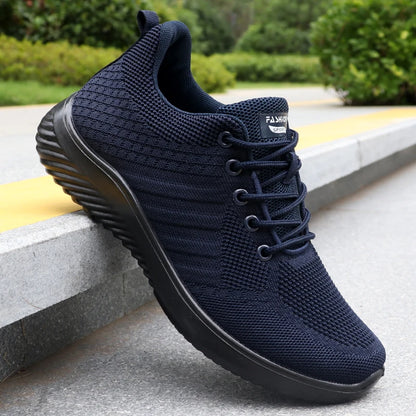 Men's Solid Lace-Up Casual Shoes, Lightweight Outdoor Sports Shoes Suitable for All Seasons Training and Exercise, Lightweight, Breathable and Non-Slip, Ideal for Leisure Walking Enthusiasts.