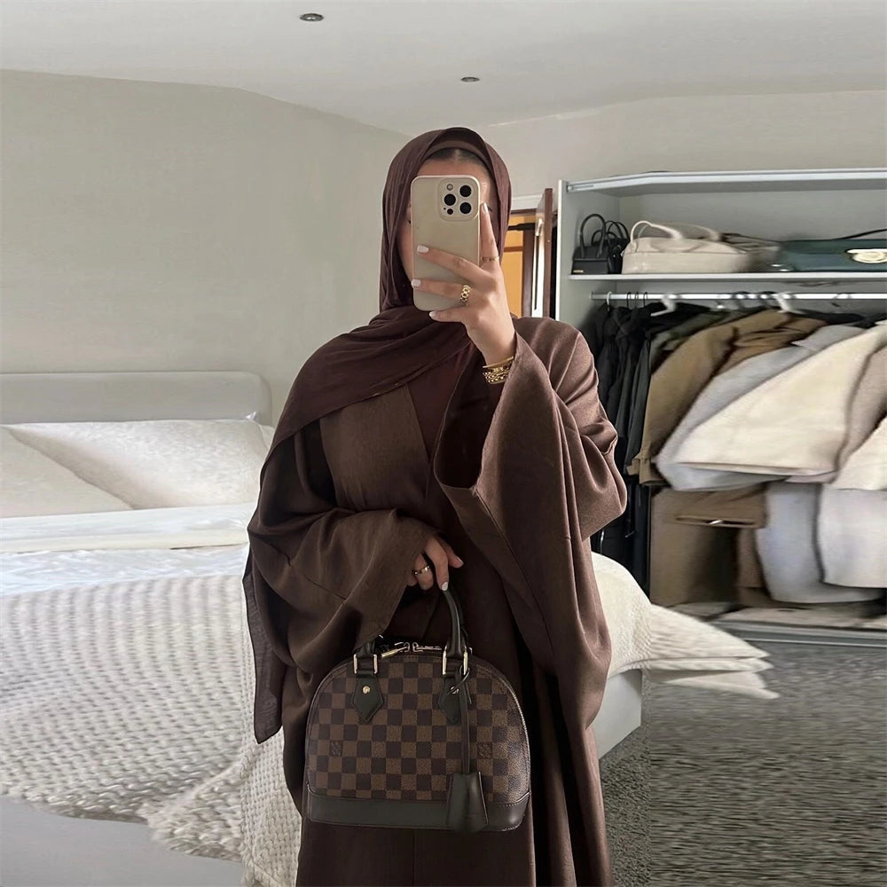 Ähnliche Baumwolle Leinen Batwing Kimono Abaya Dubai Islam Muslimischen Kleid Für Frauen Kebaya Kaftan Robe Musulmane Kaftan Marocain Femme.