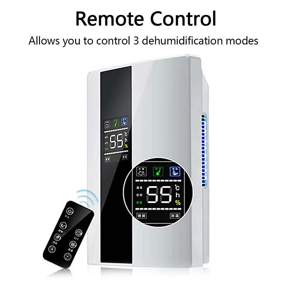 Luftentfeuchter 2200 ml Intelligente Fernbedienung Feuchtigkeit Absorber Haushalt Stumm 220 V EU Stecker Luftreiniger Feuchtigkeit Absorption Maschine