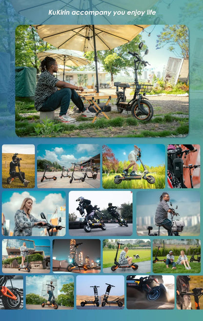 KuKirin C1 Pro Foldable Adult Electric Scooter with Seat E-Scooter 45 km/h Electric Kick Scooter 500W Skateboards Kickboard