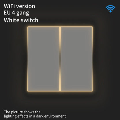 AVATTO Tuya WiFi/ZigBee EU Smart Licht Schalter 1/2/3/4Gang Taste Schalter mit Umgebungs Licht Funktioniert mit Alexa Google Home Alice