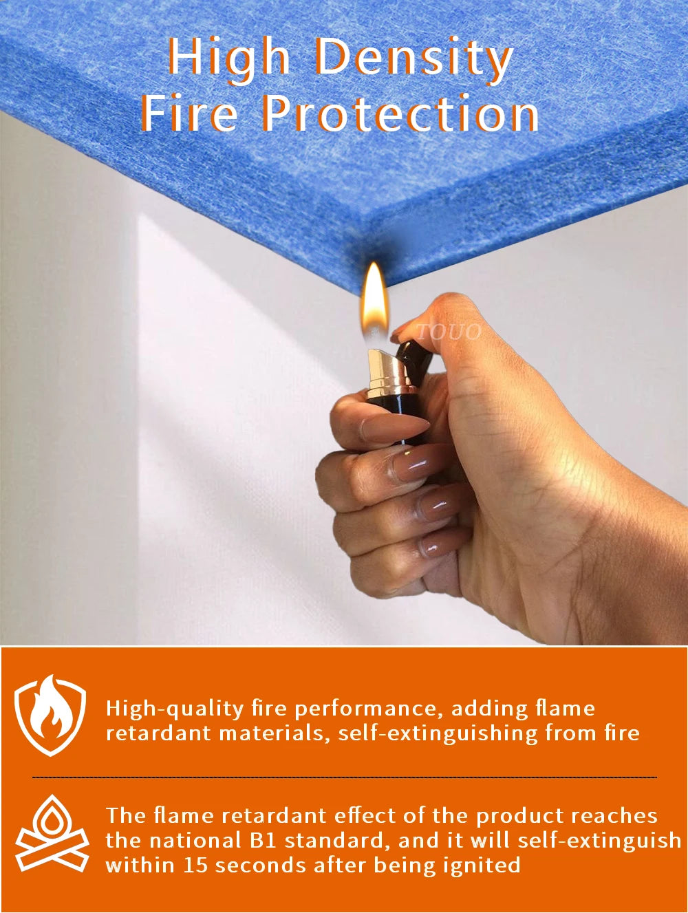 TOUO Acoustic Panels 6-18pc Noise Treatment Insulation Soundproofing Home Studio High Density Soundproof Wall Decor Bedroom