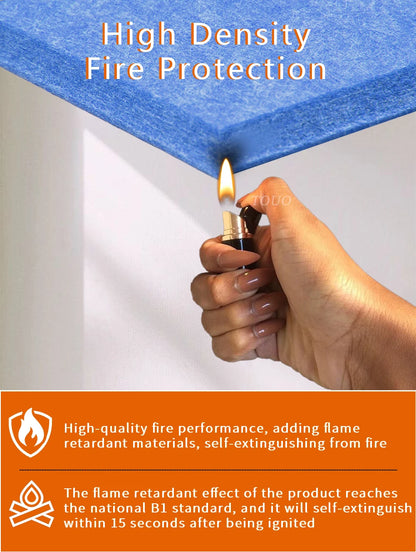 TOUO Acoustic Panels 6-18pc Noise Treatment Insulation Soundproofing Home Studio High Density Soundproof Wall Decor Bedroom