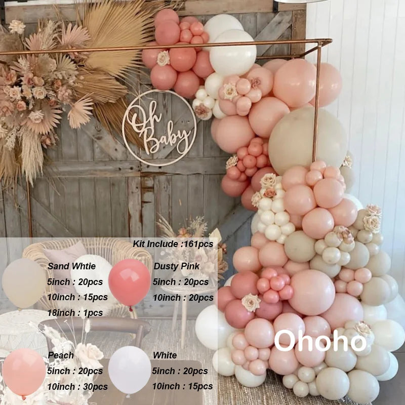 Kaffeebraun Beige Ballon Girlande Bogen Kit Oh Babyparty Dekoration Rustikale Hochzeit Kindergeburtstag Party Taufe Taufe
