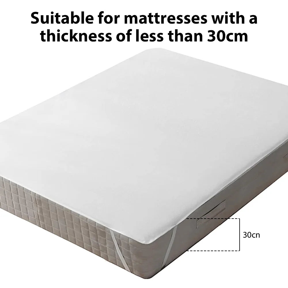 Fitted Sheet with Elastic Bands Non Slip Mattress Covers Waterproof for Single Double King Queen Bed,90/100/140/160/180/200cm.