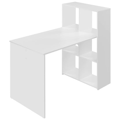 WOLTU Weißer PC-Computertisch aus Holz, Büro-Ecktisch mit Ablagefach, 120 x 63 cm, Arbeitsplatz für Arbeitszimmer, Wohnzimmer, Schlafzimmer