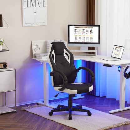 Ergonomisches Design, Gaming-Stuhl, Gamer-Sessel, Büro-Computerstuhl, Neigungsmechanismus, höhenverstellbar, 360° °   Drehbare hohe Rückenlehne