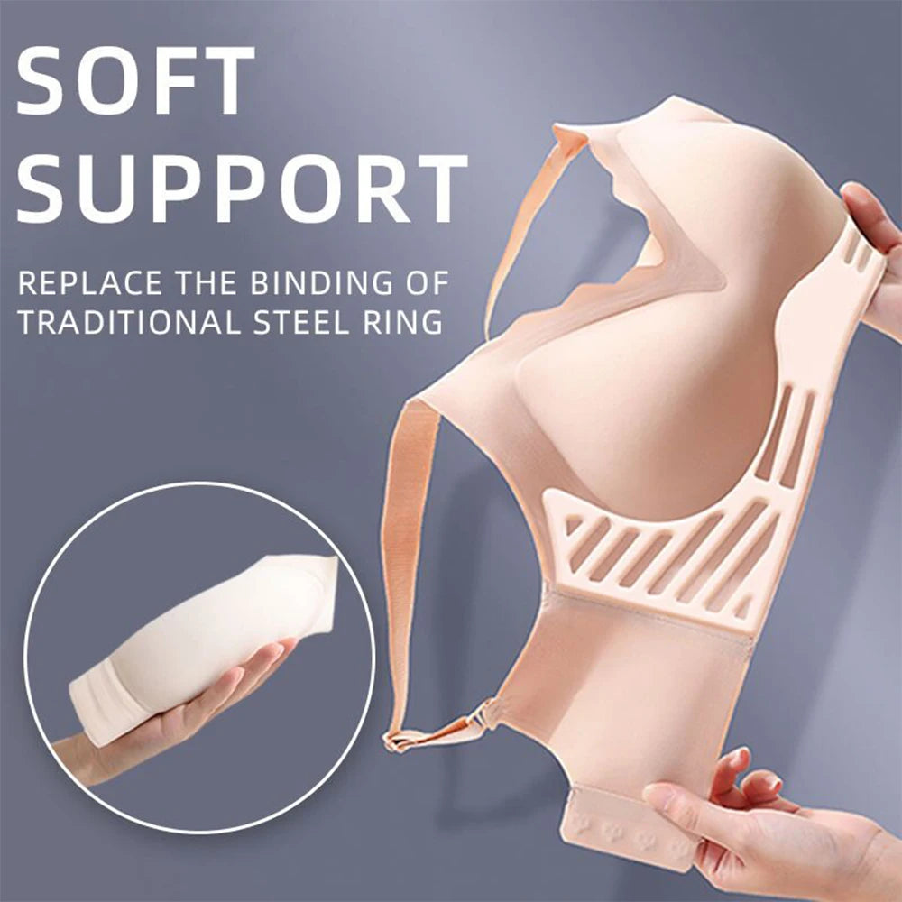 Comfortable Seamless Full Coverage Bra For Women Plus Size Wireless Bras Hide Back Fat T-Shirt Bra Push Up Everyday Bra.