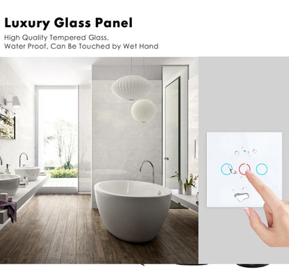 AXUS EU WiFi Smart Licht Schalter Touch Schalter RF433 Kein Neutralleiter Smart Home Leben Tuya App Steuerung Unterstützung Alexa Google Hause.