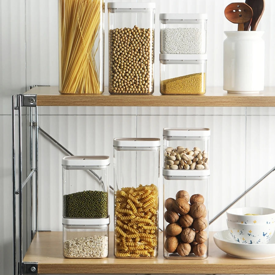 1PC Sealed Food Storage Box with Lid, Multiple Sizes Food Storage Organiser for Dry Food Cereal Storage.