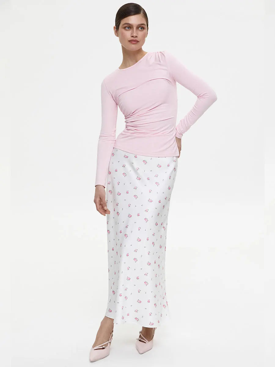 Tossy Summer Printed Fashion Long Skirt For Women High Waist Contrast Patchwork Slim Elegant Party Looks Ladies Y2k Maxi Skirt