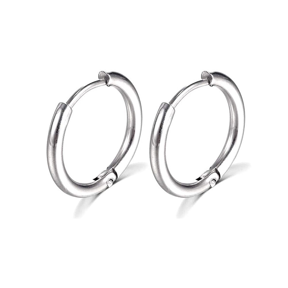 2022 New Simple Stainless Steel Small Hoop Earrings for Women Men Cartilage Ear Piercing Jewelry Pendientes Hombre Mujer.
