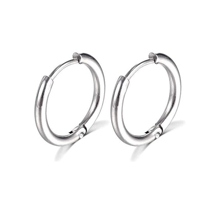 2022 New Simple Stainless Steel Small Hoop Earrings for Women Men Cartilage Ear Piercing Jewelry Pendientes Hombre Mujer.