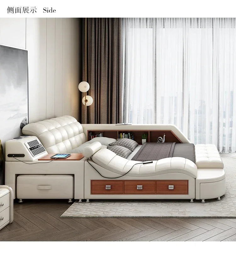 Master Under Storage Doppelbett Ästhetisches Master Nordic Multifunktionales Schlafzimmer Bettgestell Modernes Design Cama Casal Möbel