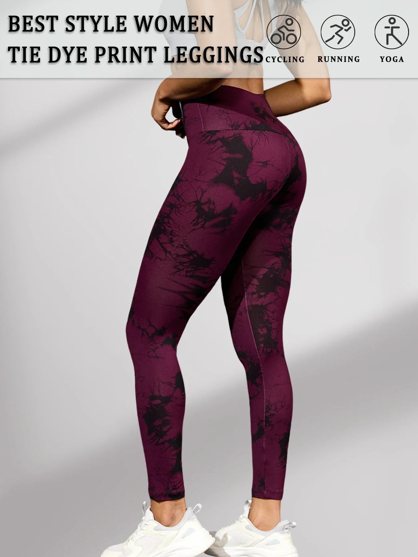 Super Soft High Waisted Tie Dye Leggings for Women Yoga Running Gym No See Through Workout Athletic Tights Push Up Gym Fitness.