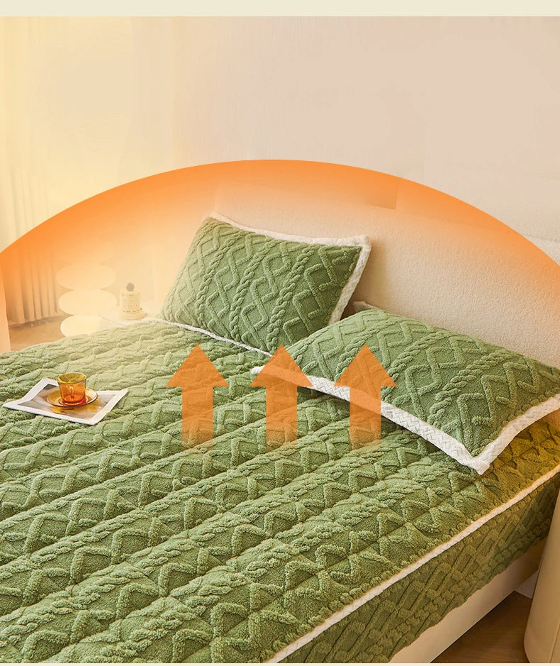 Milk Velvet Mixed With Cotton Home Bed Sheet Thickened Bed Cover Winter Velvet Mattress Coral Velvet Protective Bed Cover ZF606.