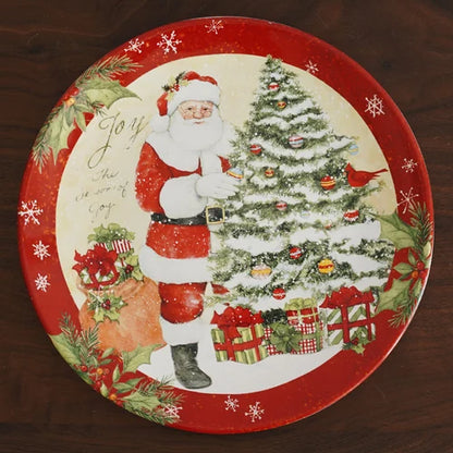 Christmas Themed Ceramic Dinner Plates Tableware Set Underglaze Color Process Coffee Cup Soup Bowl Santa Claus Steak Plate.