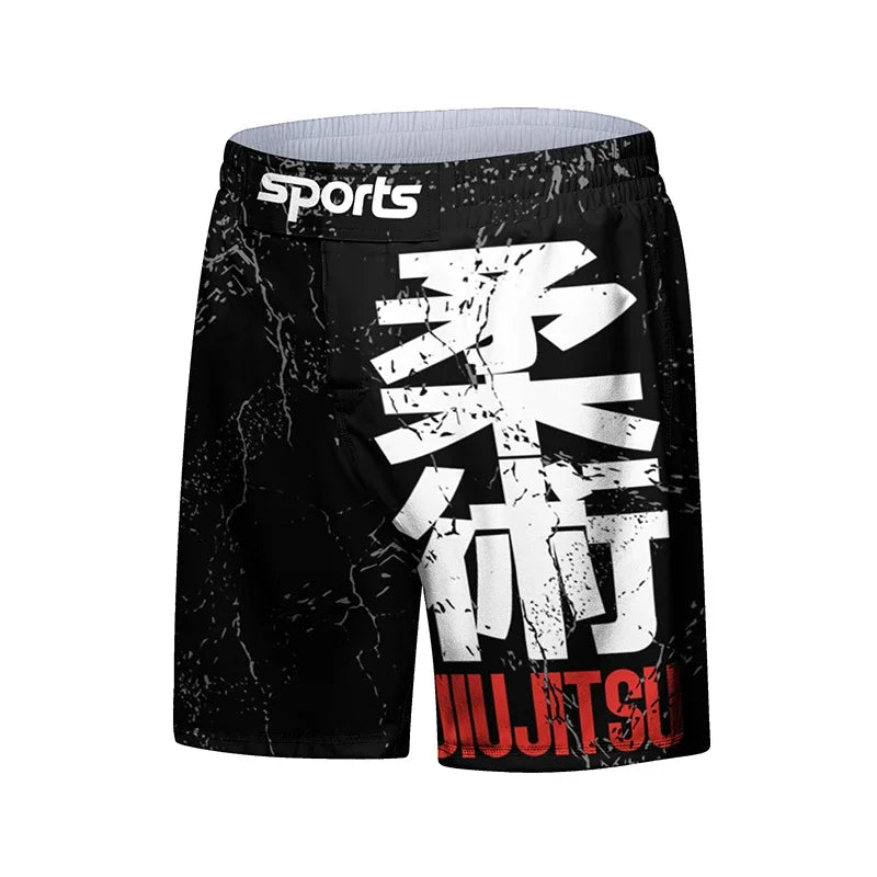 New Jiu Jitsu Rashguard MMA T-shirt +Pants For Men 4PCS/Set Brazilian Grappling Bjj Boxing Rash Guard Sport Clothing Gym Shorts.