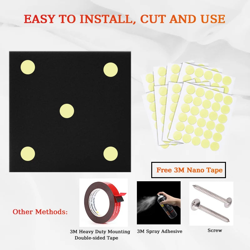 TOUO Wedge Soundproof Acoustic Foam Panels 47.2"x23.6" 1-4Pack Noise Absorbing Wall Tiles for Bedroom Music Room Studio