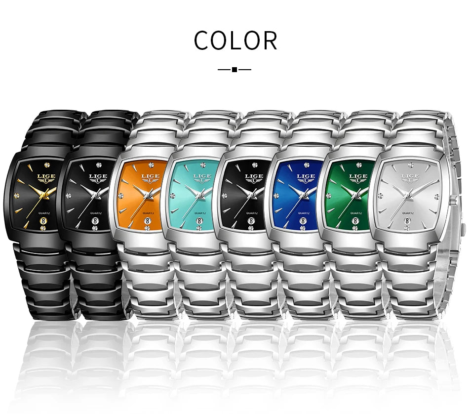 LIGE New Ladies Waterproof Watch Luxury Stainless Steel Women Watches Creative Fashion Original Elegant Quartz Wristwatch Gift.