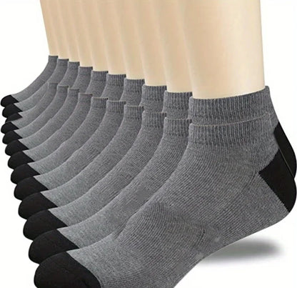 10/5/3MEN'S Mid-calf Socks Cotton Socks for All Seasons, Solid Colour and Versatile