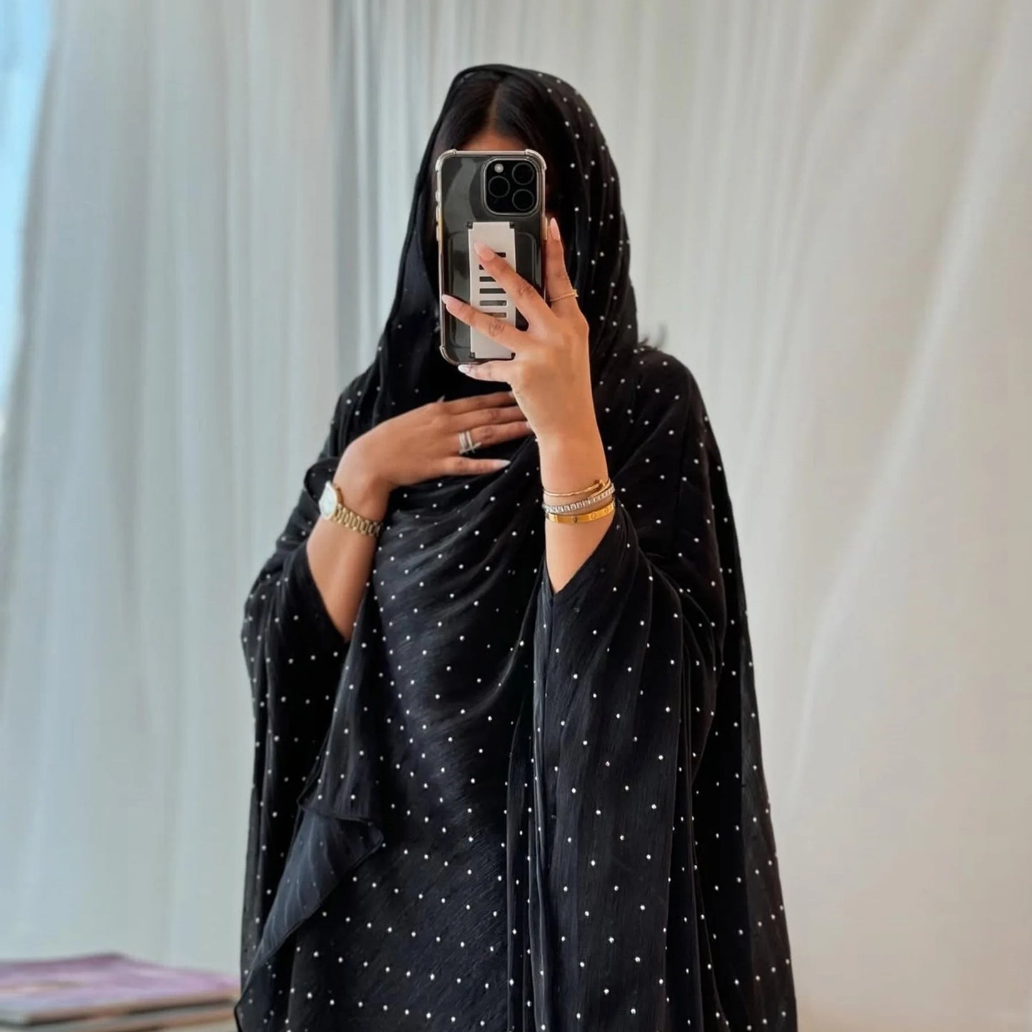Middle Eastern Islamic Three-Piece Clothing for Women Ramadan Muslim Modest Abaya Dress with Hijab 2025 New Turkey Kaftan Robe.