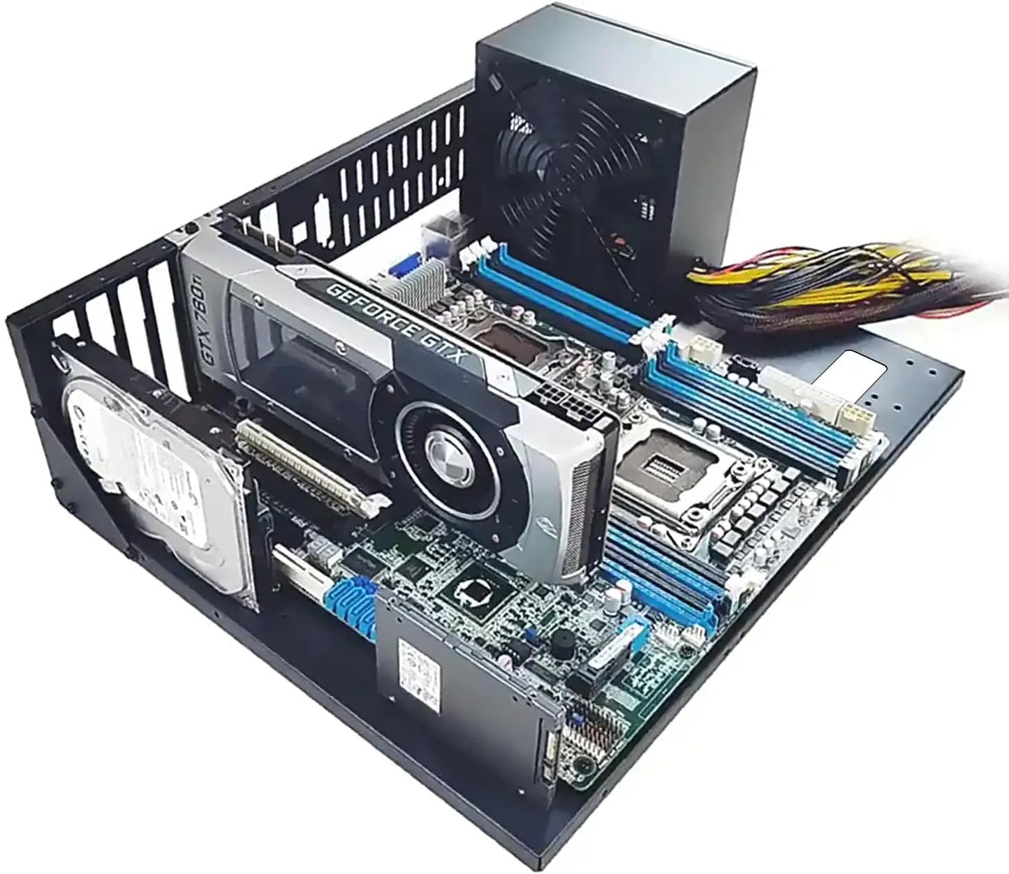 Open Air Computer PC Case, Test Bench Chassis ATX Open Mining Frame Computer Case, DIY PC Case Rack for ATX MATX ITX Motherboard.