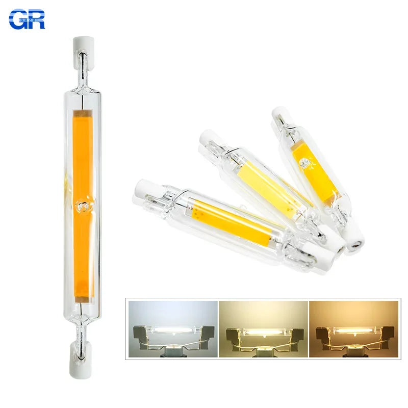 LED R7S Glass Tube COB Bulb 5W 10W 20W High Power R7s Corn Lamp 78mm 118mm J78 J118 Replace Halogen Light AC 220V 110V Lampadas.