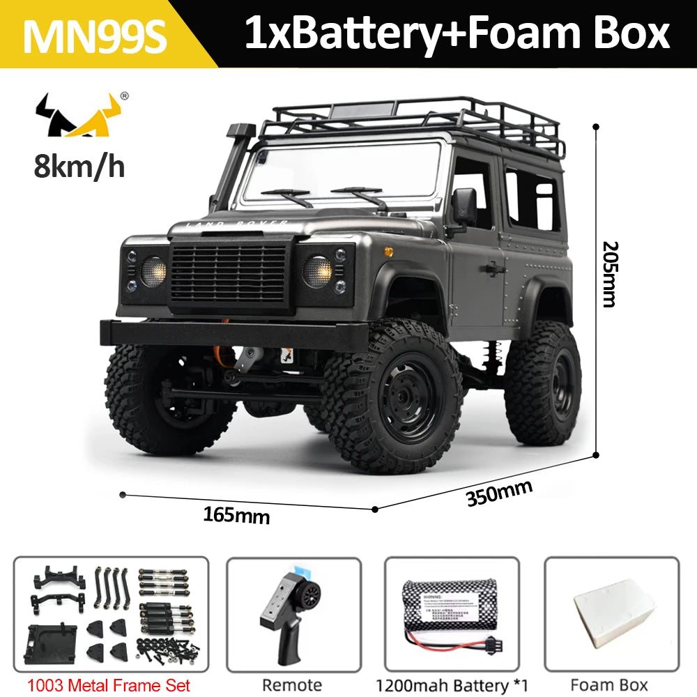 1/12 MN99s Rc Car MN Model 2.4G RTR Remote Control 4WD Off-road Climbing Crawler Defender Pickup Truck Toys for Children