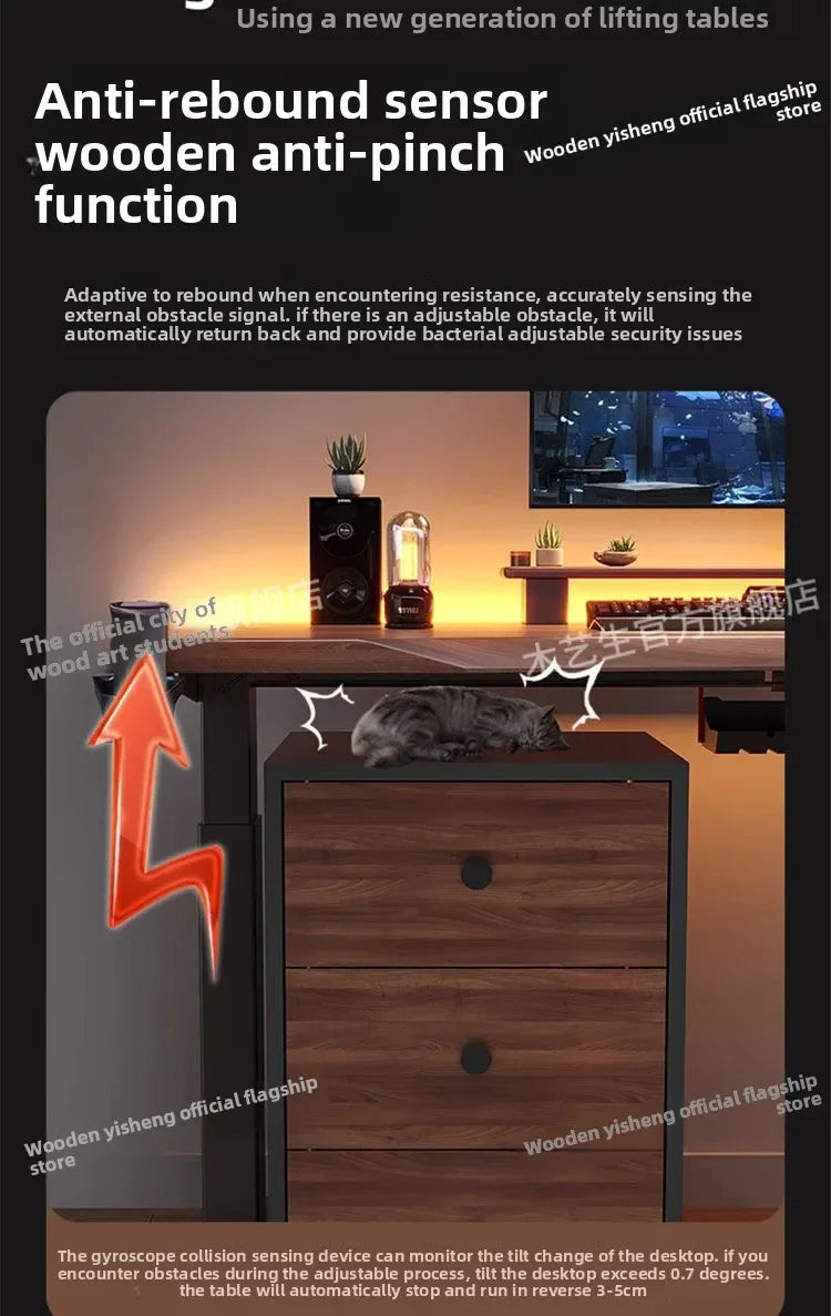 Elektrischer höhenverstellbarer intelligenter Stehschreibtisch, Computer-Workstation, Heimbüro, Gaming-Tisch, Arbeitszimmer, Schreibtisch, Desktop-Computer