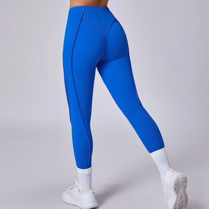Women Nude Straps Yoga Pants Squat Proof Workout High Waist Leggings Fitness Pant Female Active Wear Legging.