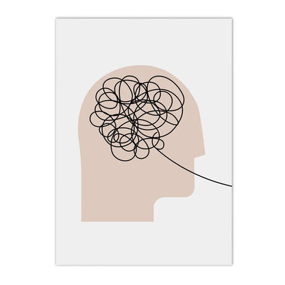 Psychology Therapy Poster Canvas Painting Consultant Office Wall Art Print Cloth Office Room Decoration Gifts Minimalist Picture.