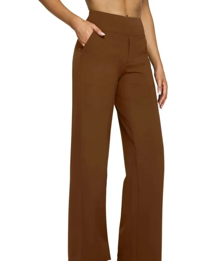 Lässige, lockere Hose mit geradem Bein für Damen, Sommer, Neuankömmling 2024, Taschendetail, bequeme Passform, lange Hose, modisch.