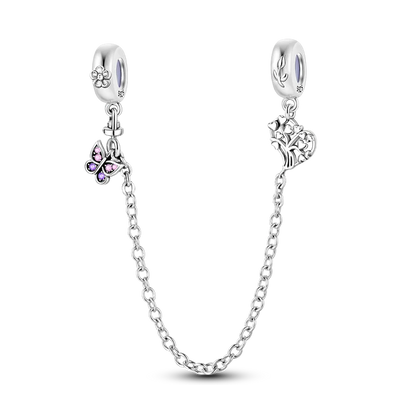 Silver Clasp 925 Sterling Silver CZ pave Clip Charms Daisy Beads Stopper Safety Chain fit Original Bangle Bracelet Jewelry Clip