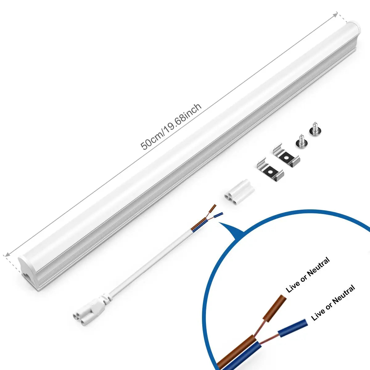 No Flickering T5 LED Tube 15W 50CM LED Light Bulb AC110V-220V Bright Fluorescent Tube For Study Table Lamp Home Cabinet Lighting.