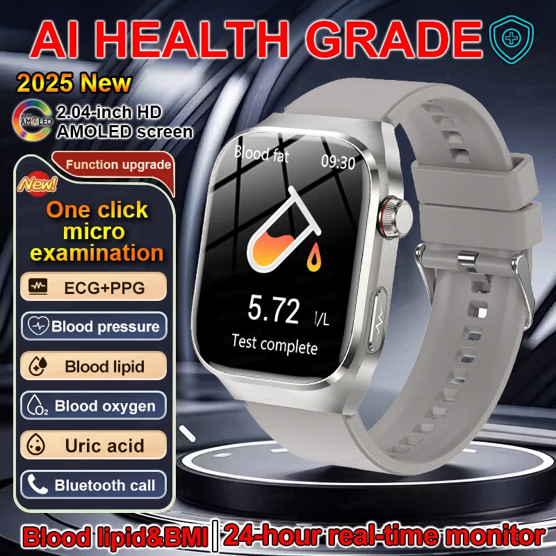 SmartWatch Voice Call Push reminder Physical examination Health Watch Blood Pressure UricAcid Blood Oxygen ECG Sport Smart watch