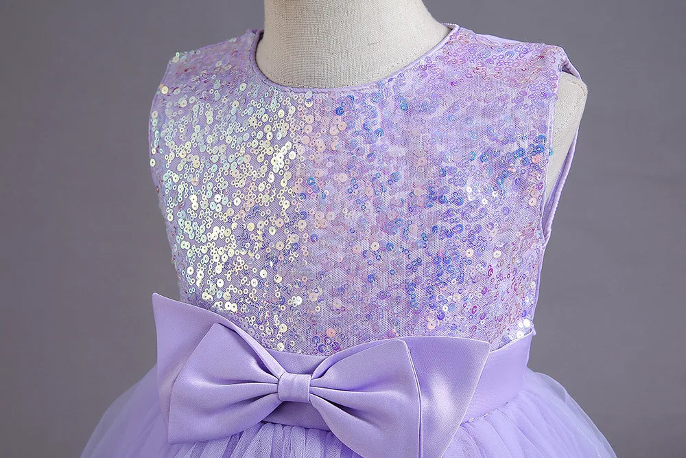 2025, lila Mädchen-Partykleider für Kinder, Mädchenkleider, Performance, Junior-Kleid, Hochzeit, Abend, Abschlussball, Urlaub, Rock, Kostüm.